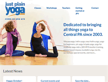 Tablet Screenshot of justplainyoga.com